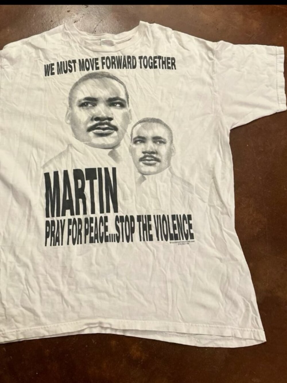 VTG Martin Luther King Jr. "Pray For Peace Stop The Violence" T-Shirt